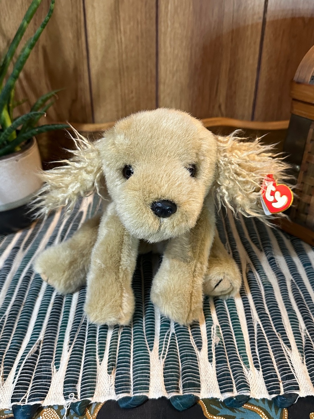 TY Beanie Buddy Corky Dog Plush w/ Original Heart Tag Vintage